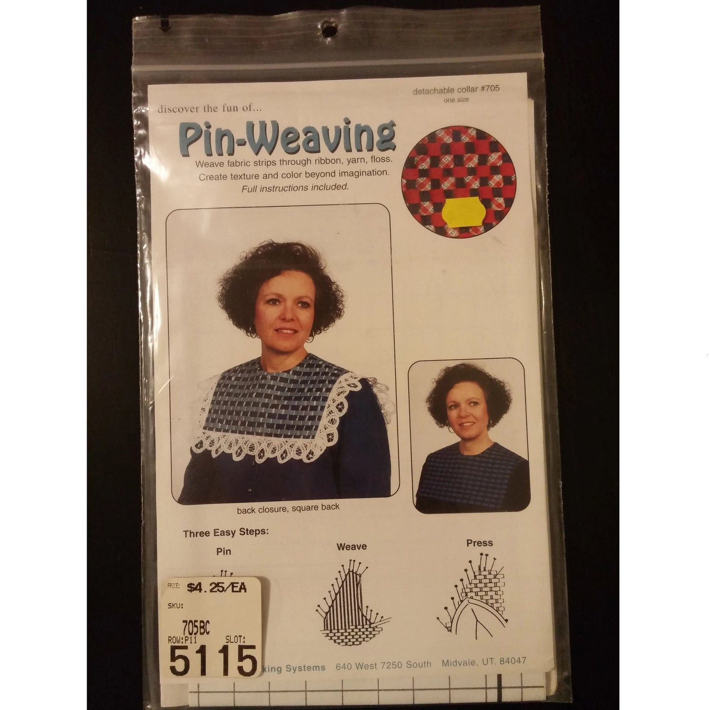 Pin Weaving Detachable Collar #705 pattern, uncut
