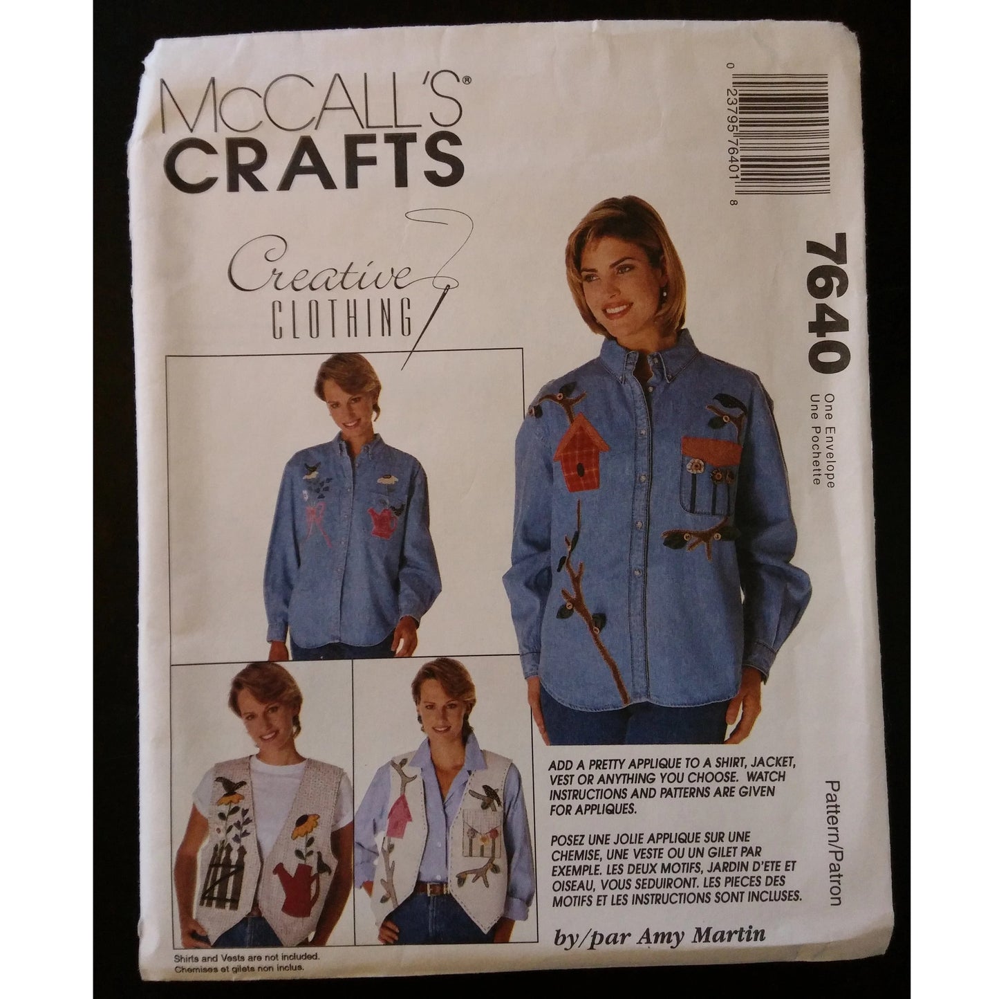 McCall's Crafts 7640 applique patterns, uncut