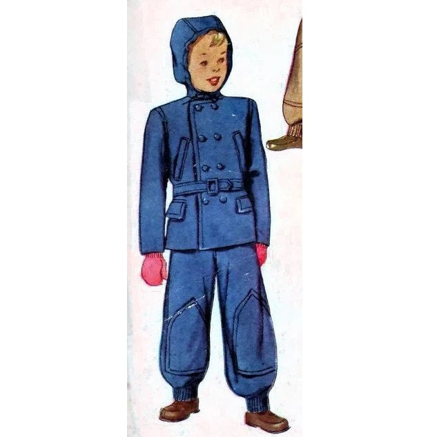 HCC #36 PDF Pattern for 9" boy or girl fashion doll, 2 piece Snow Suit