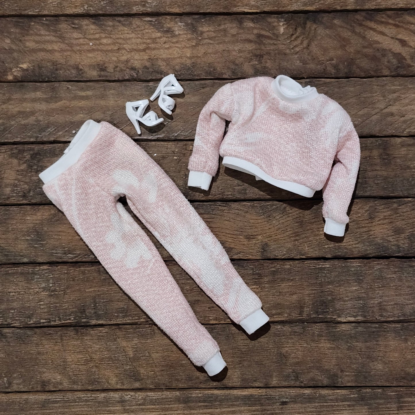 Pink Floral Joggers Set for 11 1/2" fashion dolls