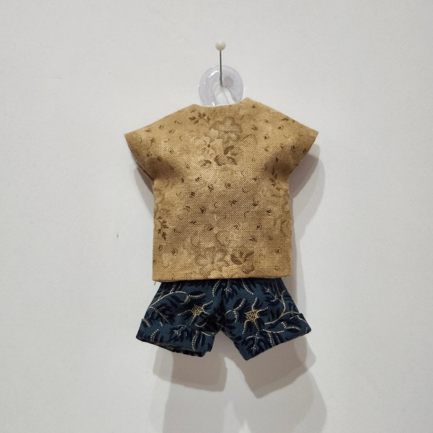Brown and Blue Shorts Set for 9" girl fashion dolls