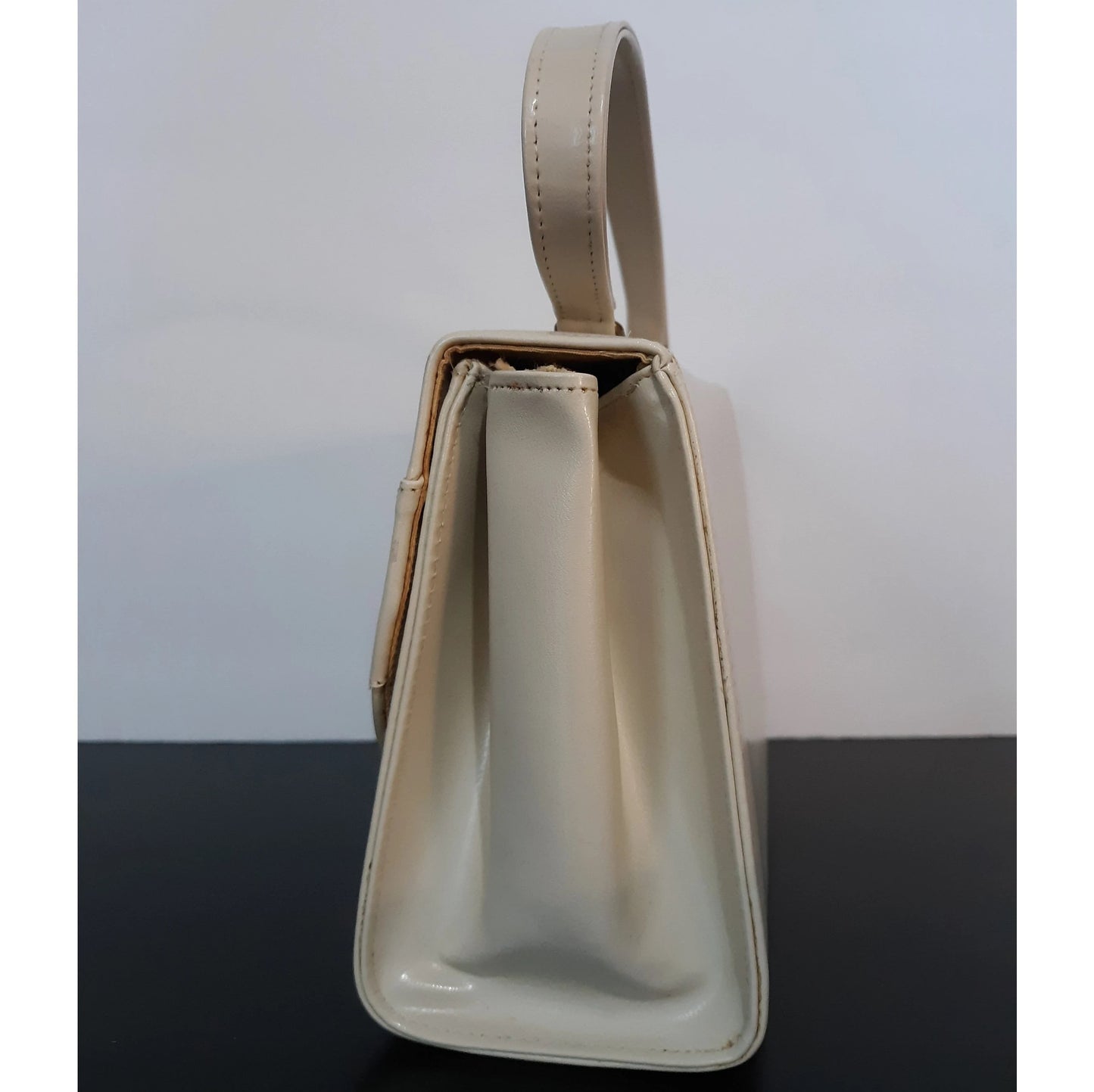 Vintage Cream and Gold Miss America by Smartaire Handbag