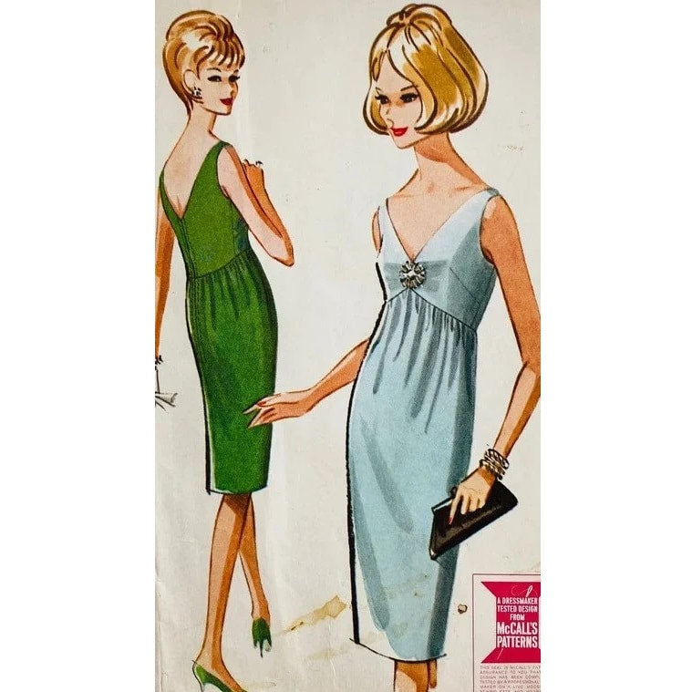 HCC #33 PDF Pattern for 11 1/2" female fashion doll, soft knit party dress