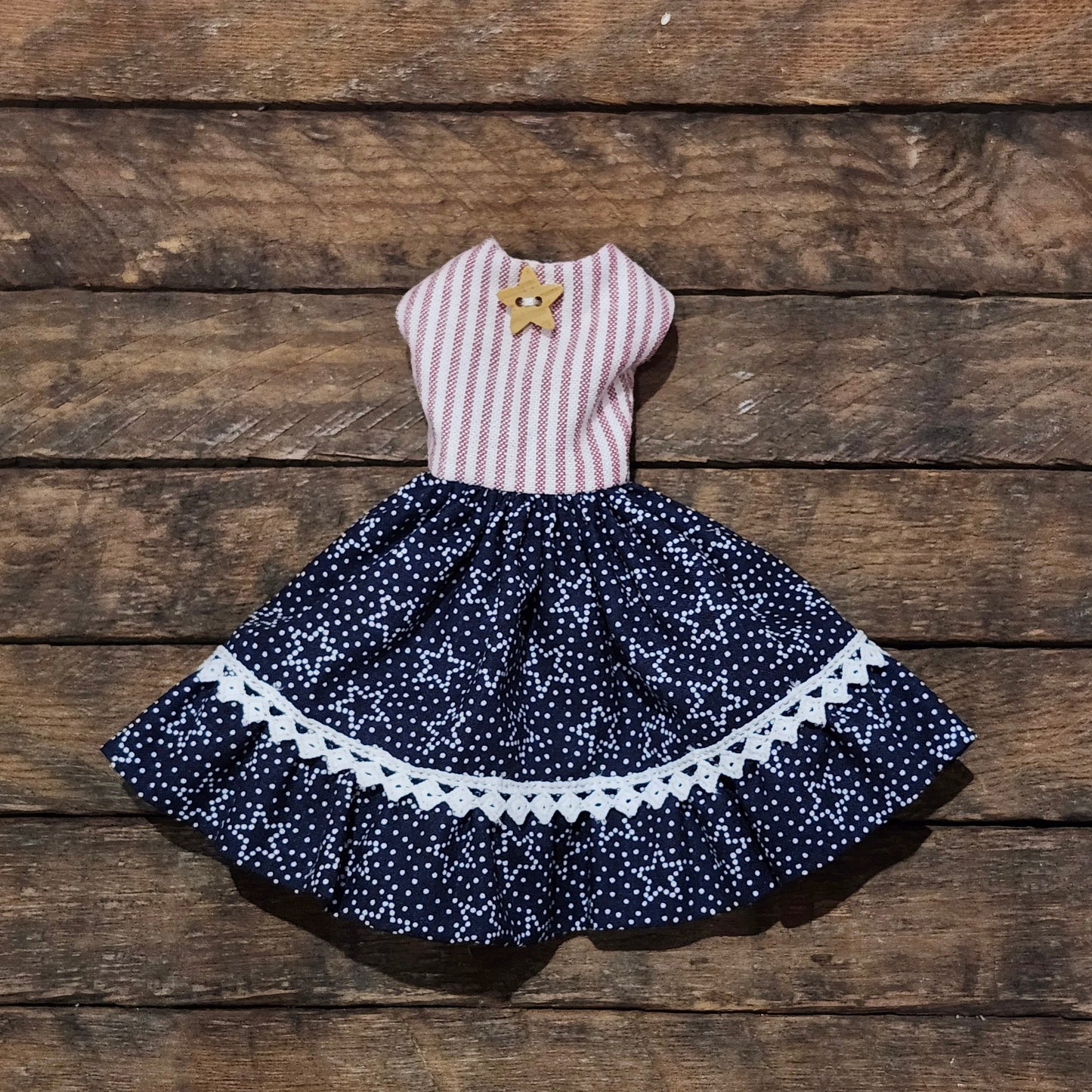 Stars and Stripes Dress for 9" girl fashion dolls