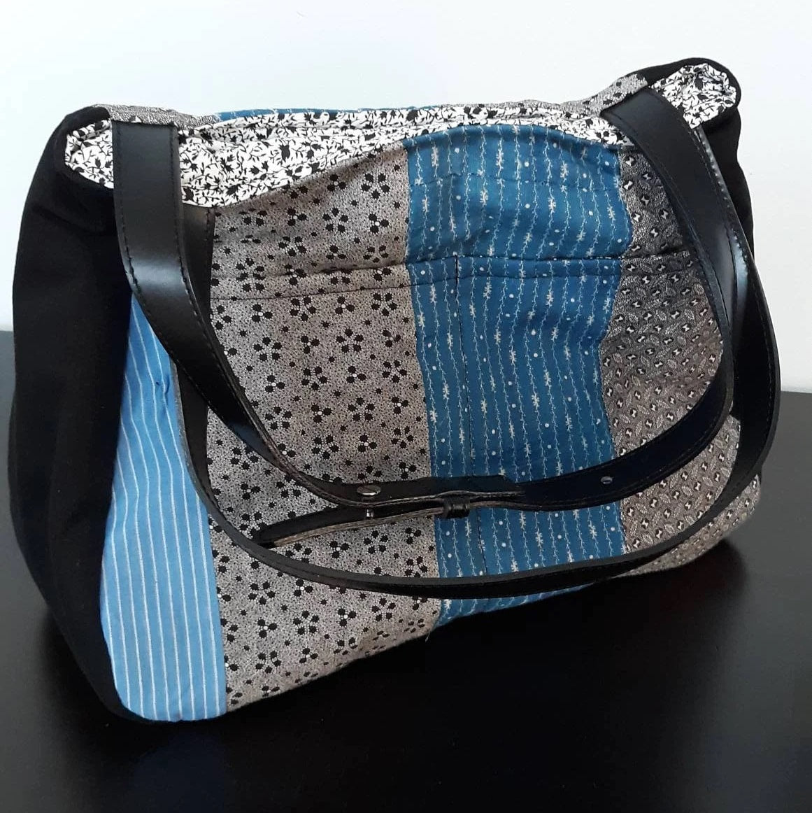 Resurrected Tote Style Handbag from Vintage Quilt and Upcycled Pants