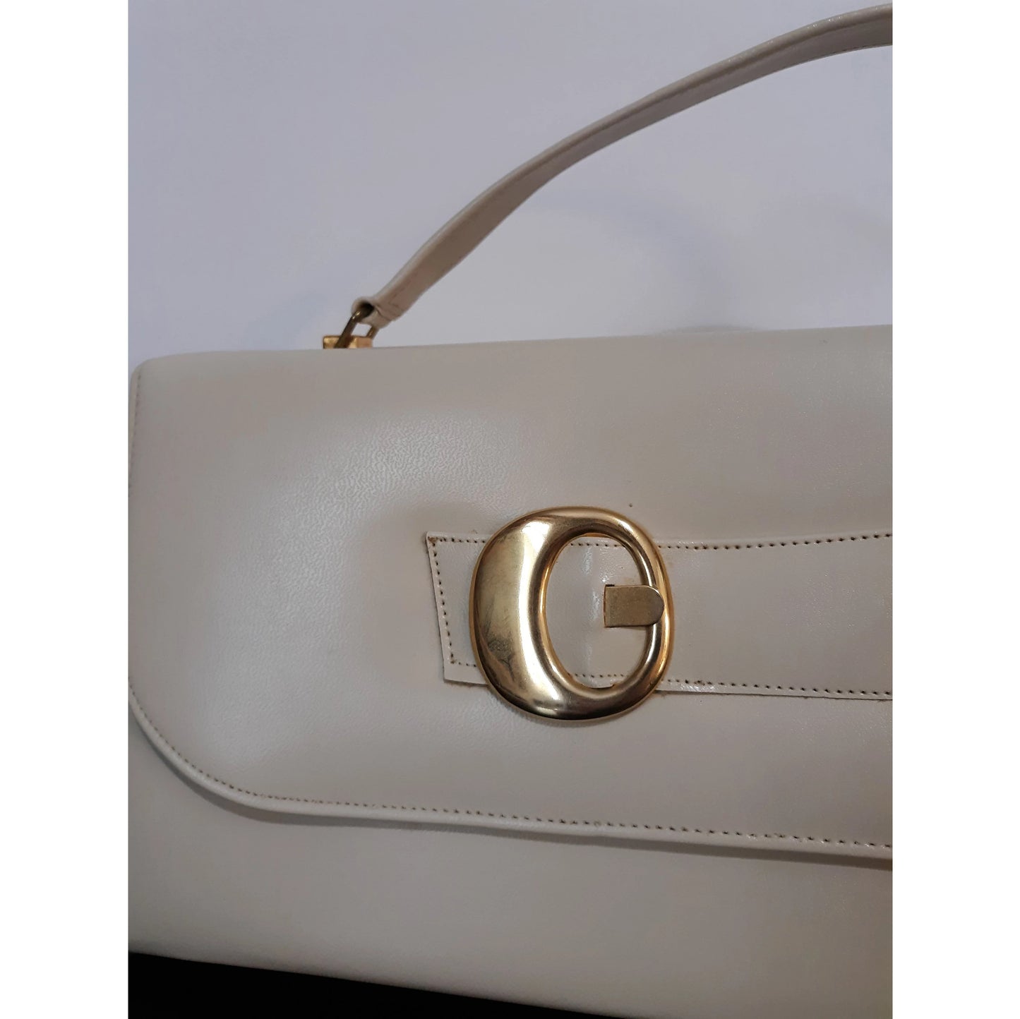 Vintage Cream and Gold Miss America by Smartaire Handbag