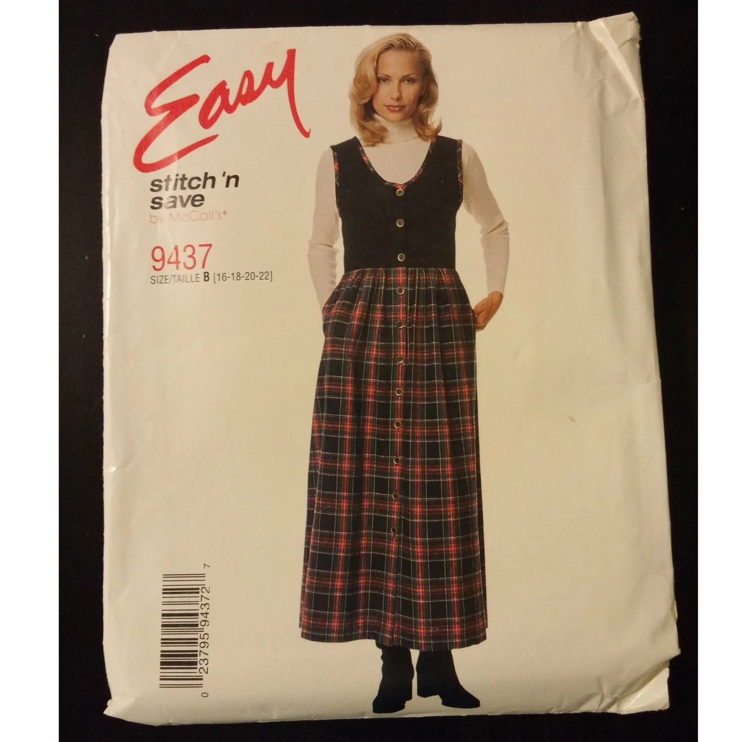 Easy Stitch 'n Save by McCall's 9437 (16-18-20-22) jumper pattern, uncut