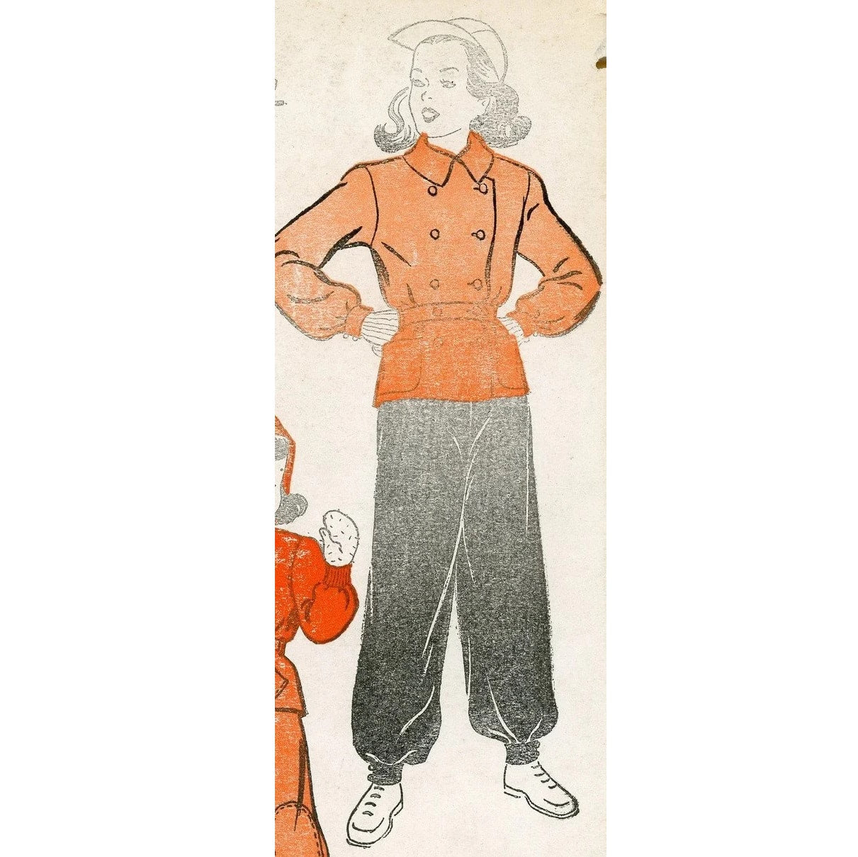 HCC #36 PDF Pattern for 9" boy or girl fashion doll, 2 piece Snow Suit
