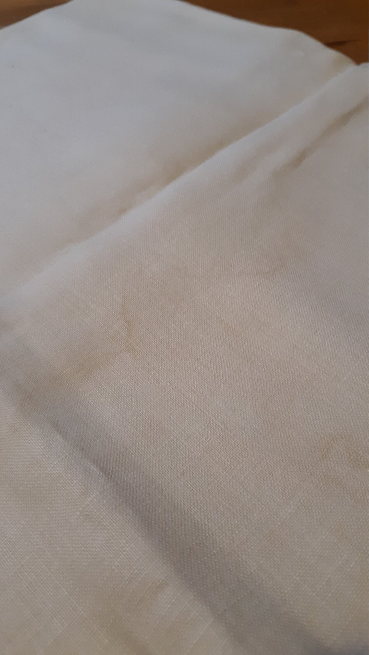 Cross Stitched Floral Green and Cream Tablecloth