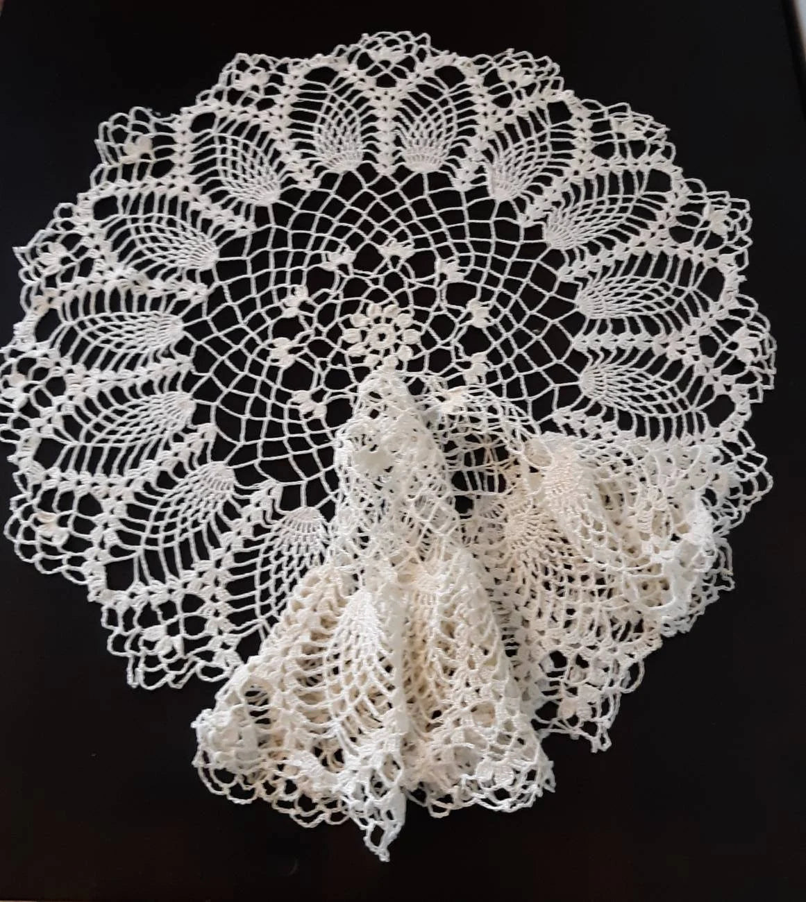 Large Vintage Round (20") Doilies, set of 2