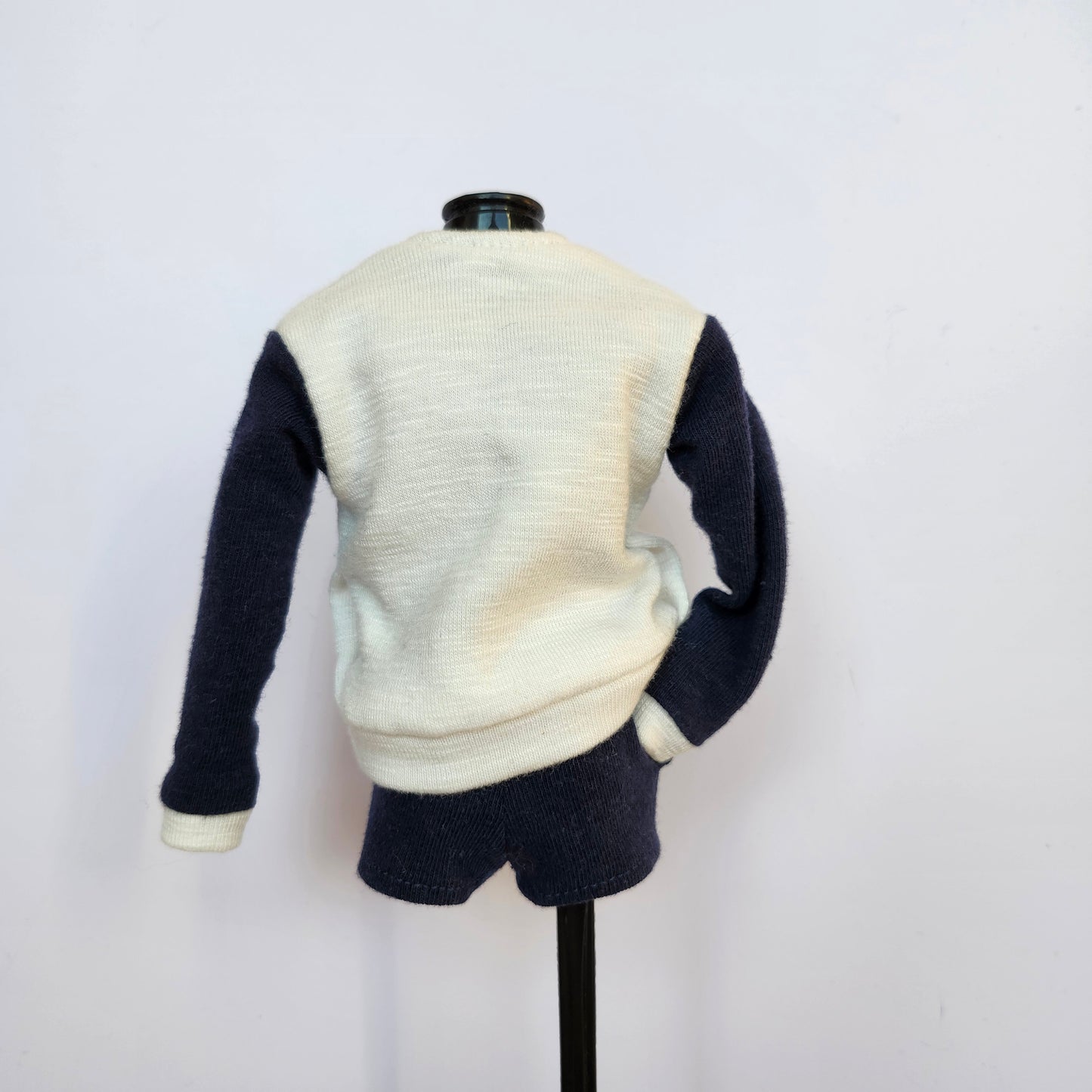 Navy and White Shorts Set for 12" male fashion dolls