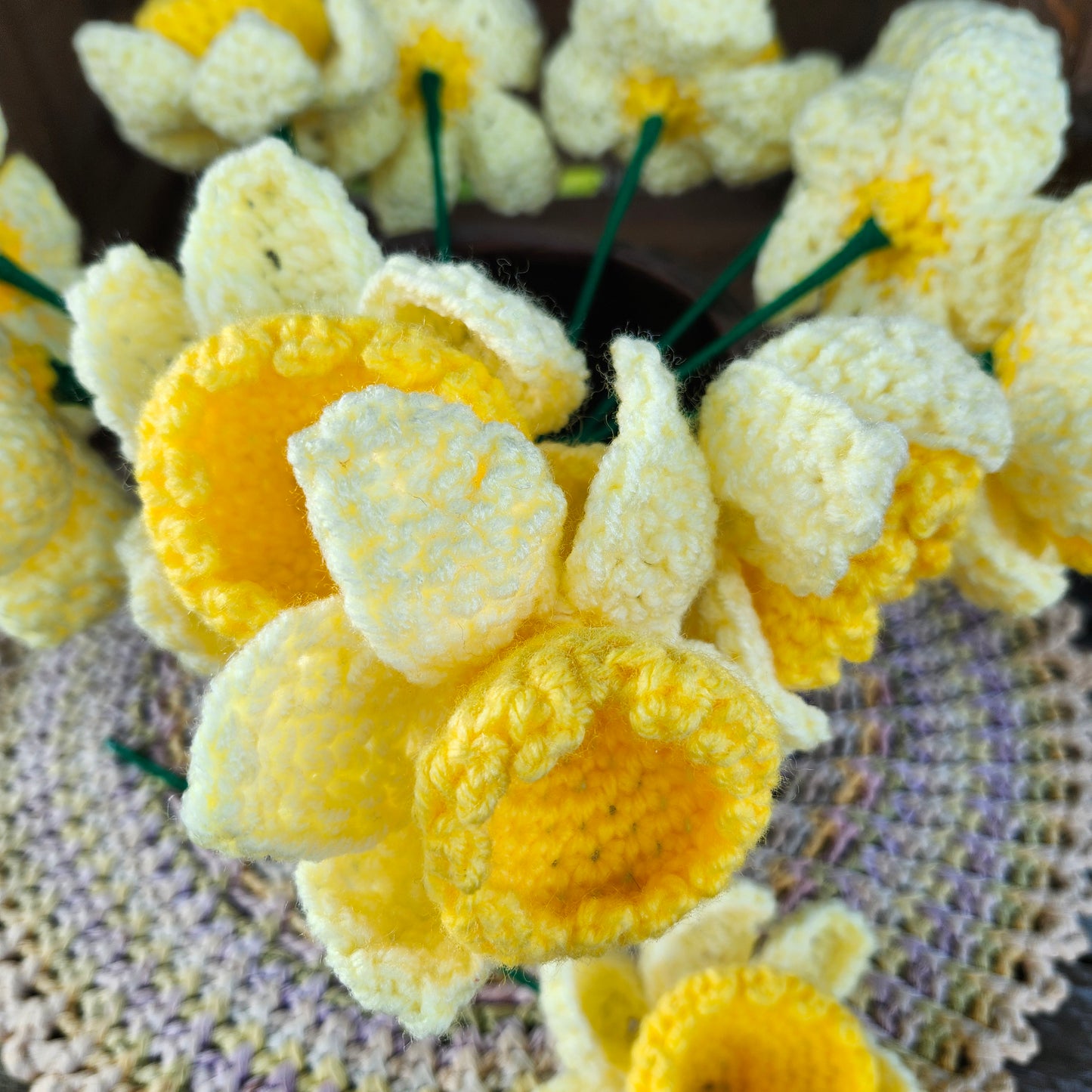 Handmade Crochet Daffodil