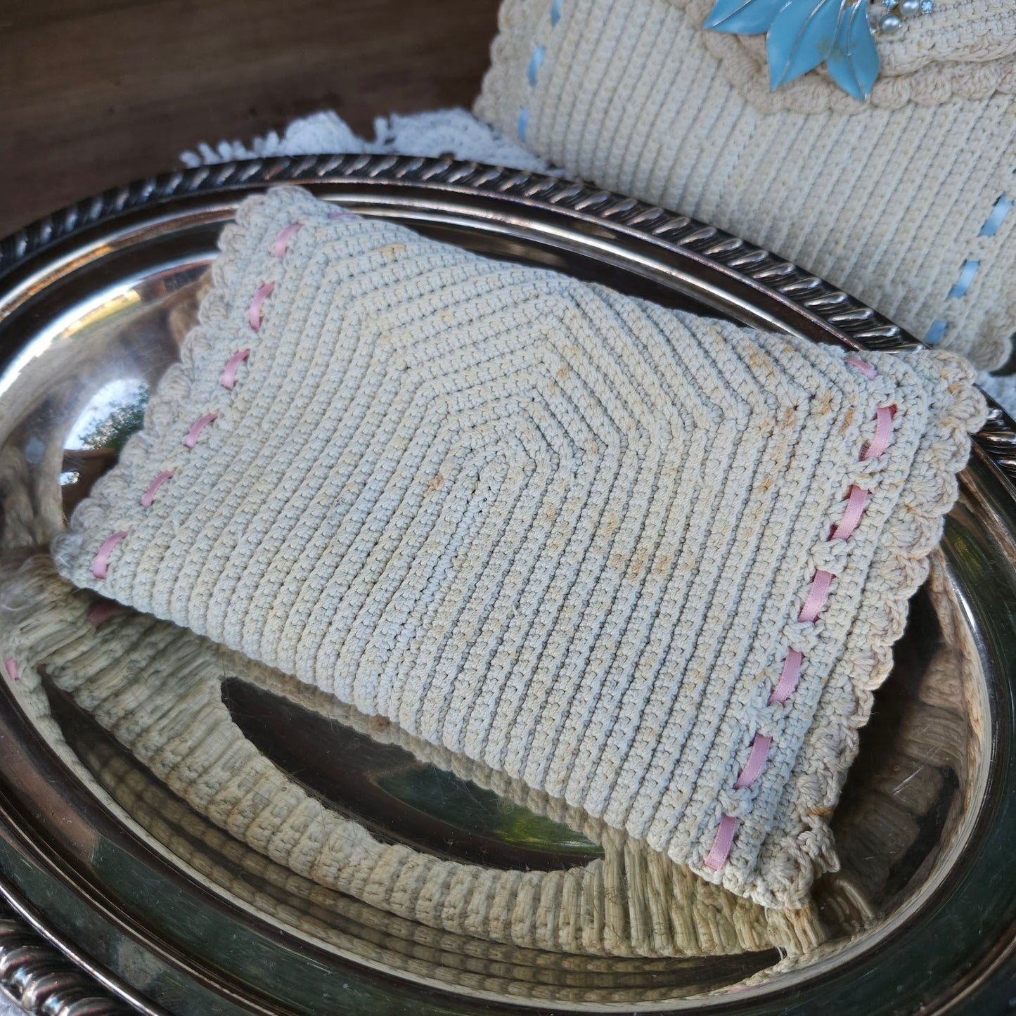 Vintage Doily Handmade Purse