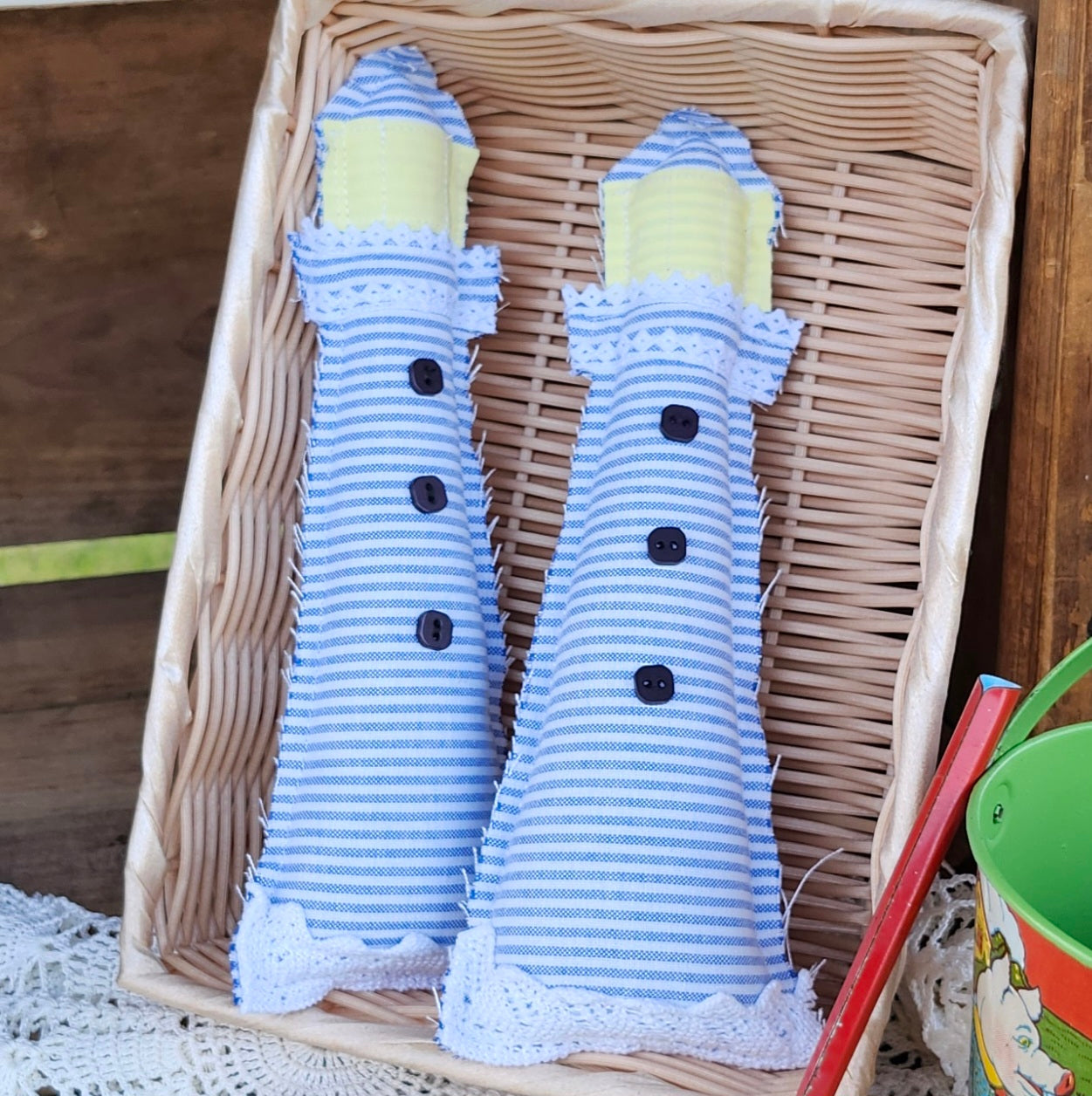 Fabric Lighthouse Decor, ornie, shelf sitter, bowl filler