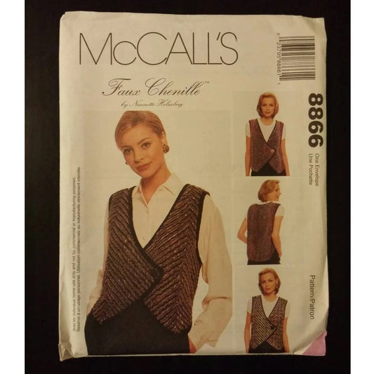 McCall's 8866 (sm, med, lg, xl) vest pattern, uncut