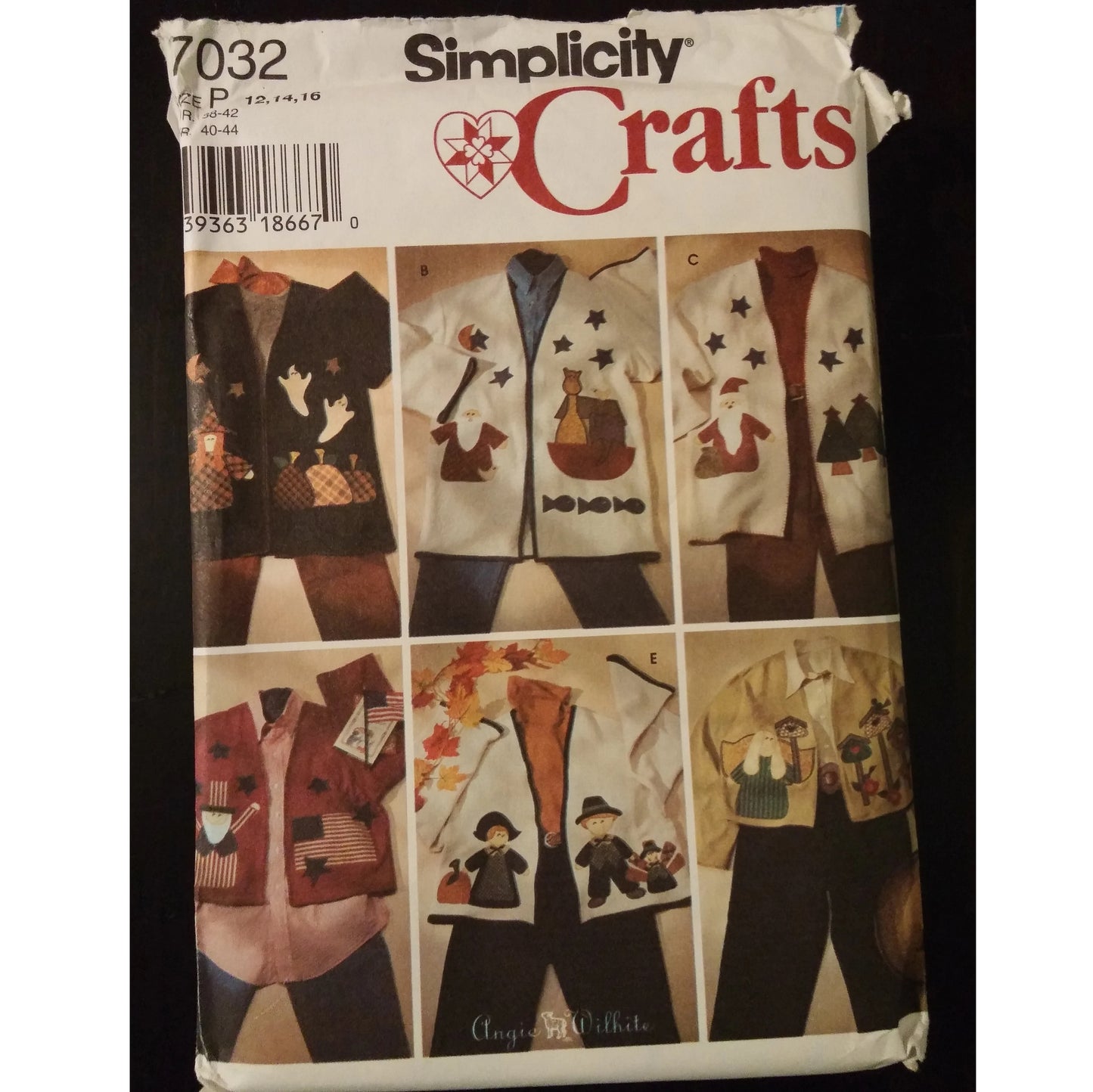 Simplicity Crafts 7032 (12,14,16) misses appliqued jacket pattern, uncut