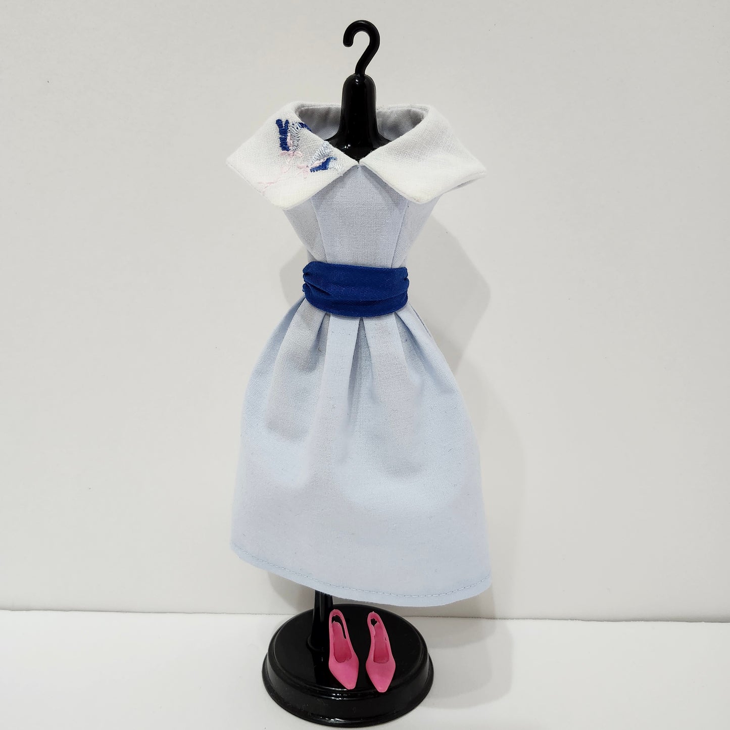 Blue Collared Dress for 11 1/2" fashion dolls