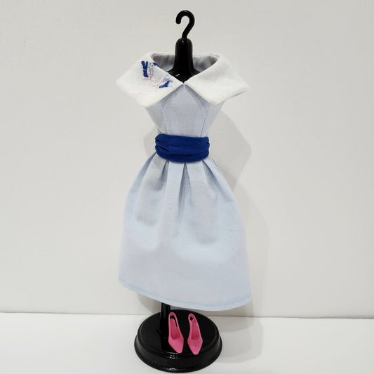 Blue Collared Dress for 11 1/2" fashion dolls