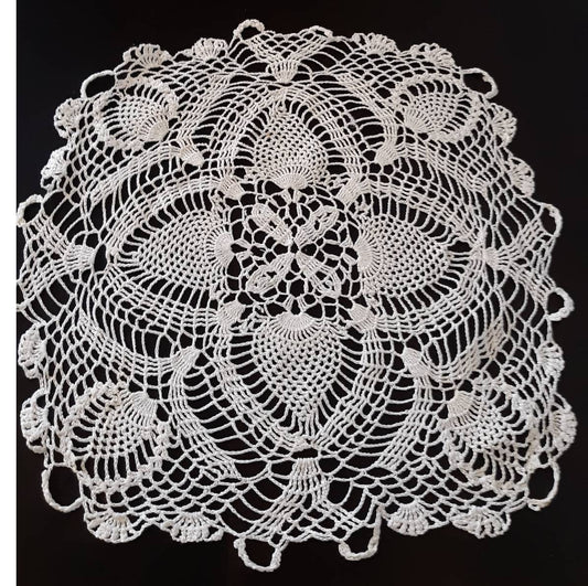Vintage Square (14") White Doily