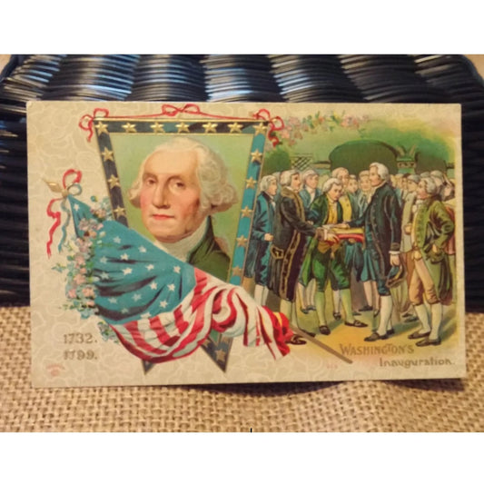 Vintage postcard "Washington's Inauguration"