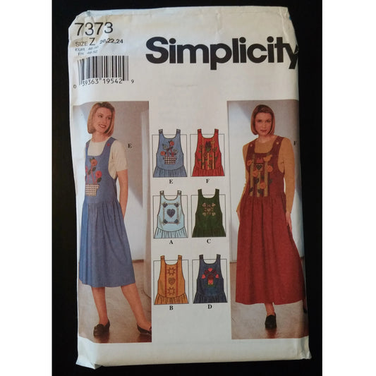 Simplicity 7373 (20-22-24) misses' jumper pattern, uncut