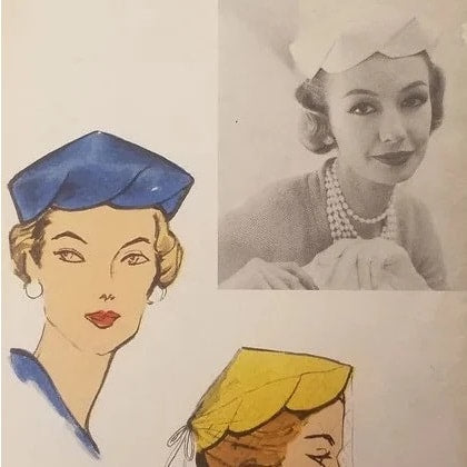 HCC #24 PDF Pattern for 11 1/2" female fashion doll, petals hat