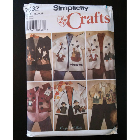 Simplicity Crafts 7032 (18, 20, 22) misses appliqued jacket pattern, uncut