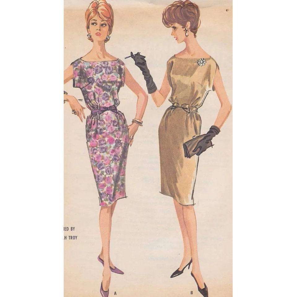 HCC #25 PDF Pattern for 11 1/2" female fashion doll, simple chic dress