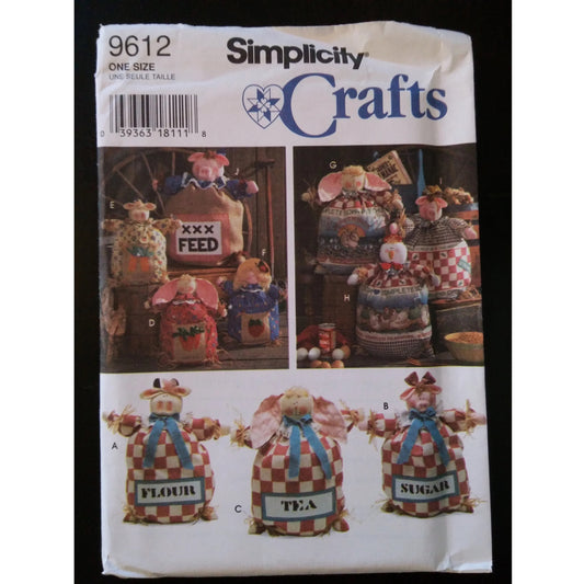 Simplicity Crafts 9612 feed sack dolls pattern, uncut