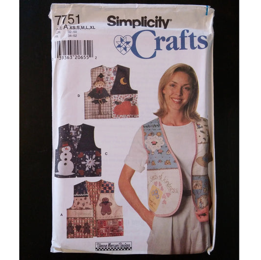 Simplicity Crafts 7751 vest pattern, uncut
