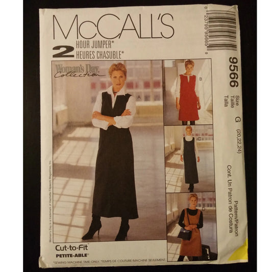McCall's 9566 (20-22-24) jumper pattern, uncut