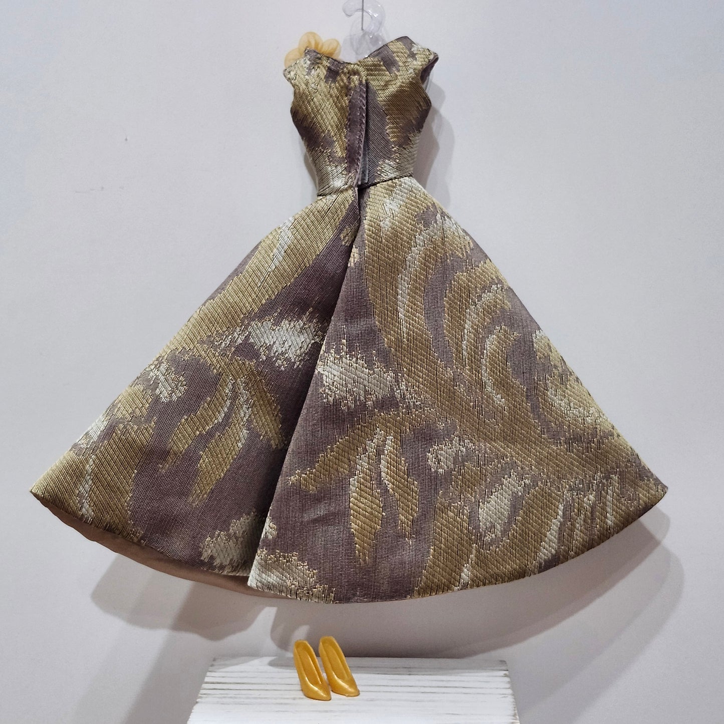 Purple and Gold Gown for 11 1/2" female fashion dolls