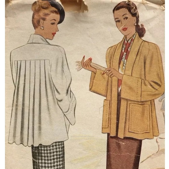 HCC #17 PDF Pattern for 11 1/2" female fashion doll, swing coat with pleated back *coat pattern only*