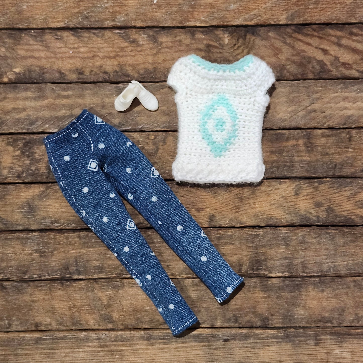 Diamond Sweater and Jeans for 11 1/2" female fashion dolls