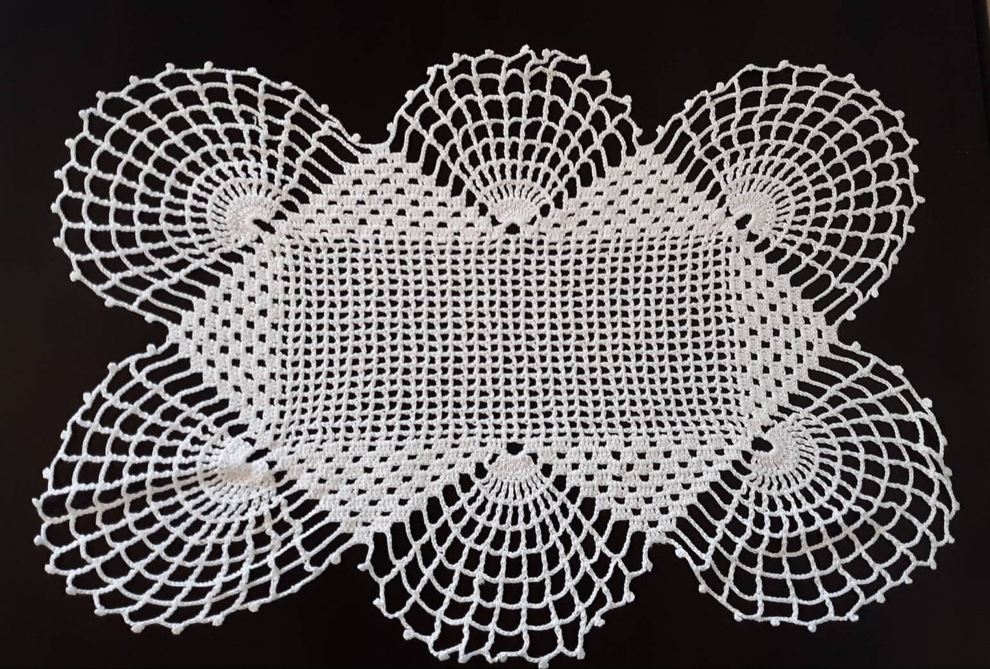 Set of 3 Vintage White Doilies