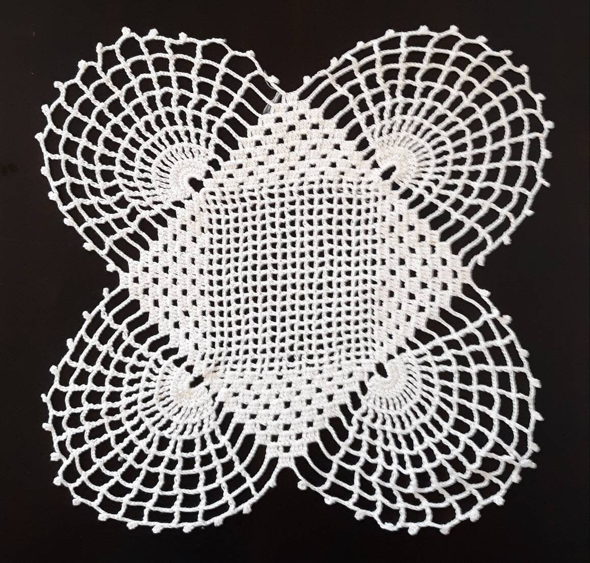 Set of 3 Vintage White Doilies