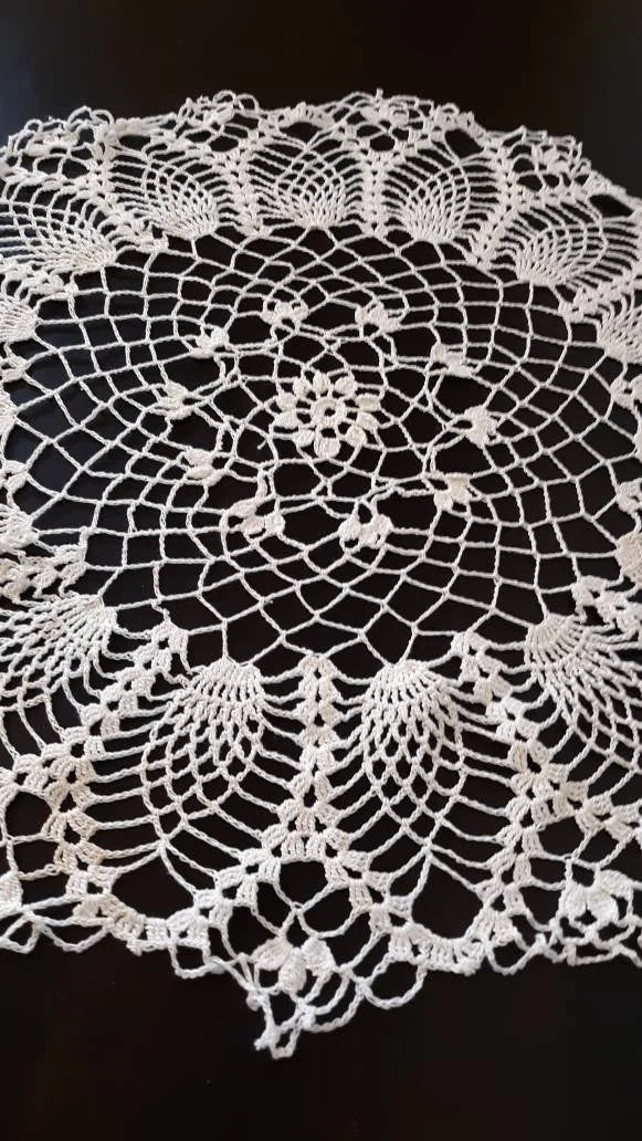 Large Vintage Round (20") Doilies, set of 2