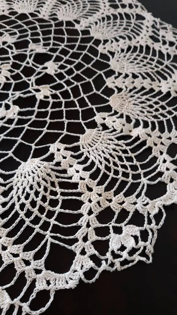 Large Vintage Round (20") Doilies, set of 2