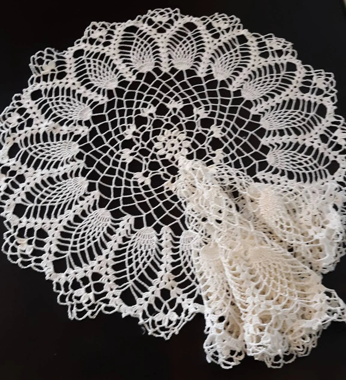 Large Vintage Round (20") Doilies, set of 2