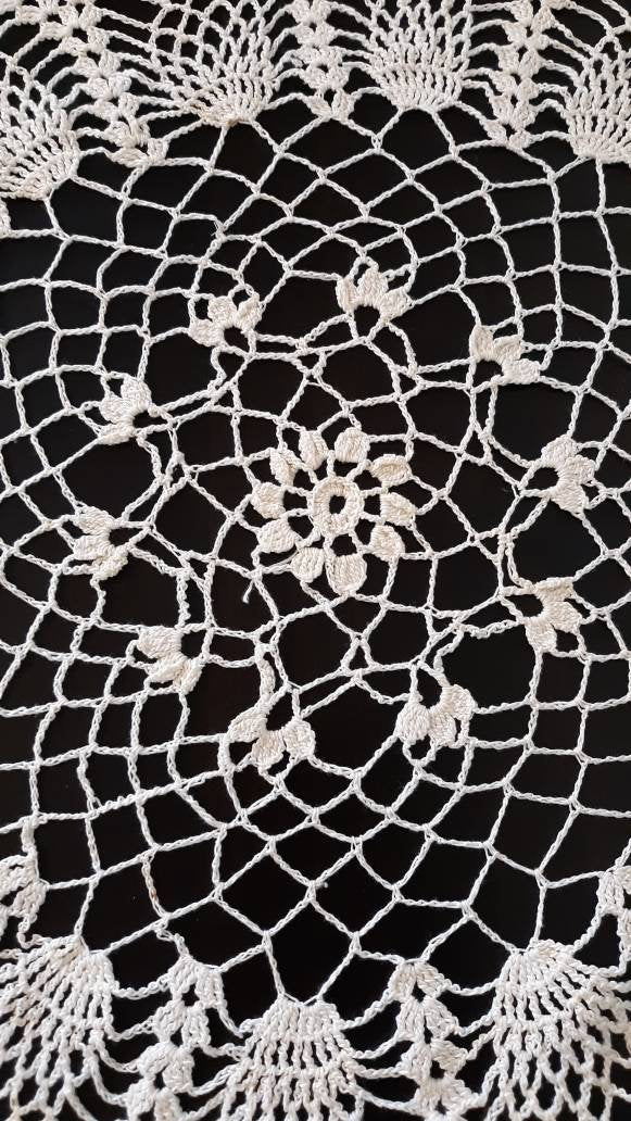 Large Vintage Round (20") Doilies, set of 2
