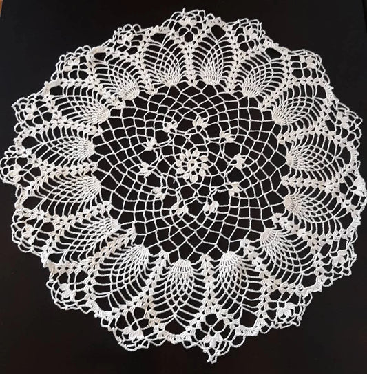 Large Vintage Round (20") Doilies, set of 2