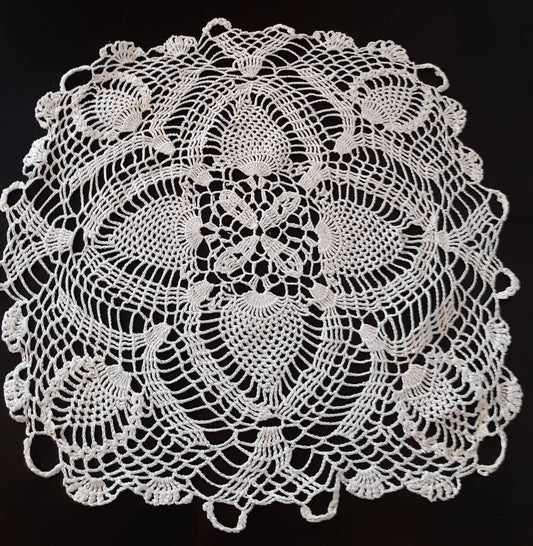 Vintage Square (14") White Doily