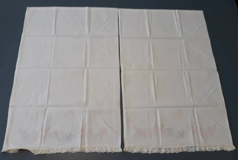 Praying Hands Embroidered Vintage Pillowcases