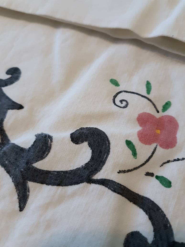 His and Hers Painted Vintage Pillowcases