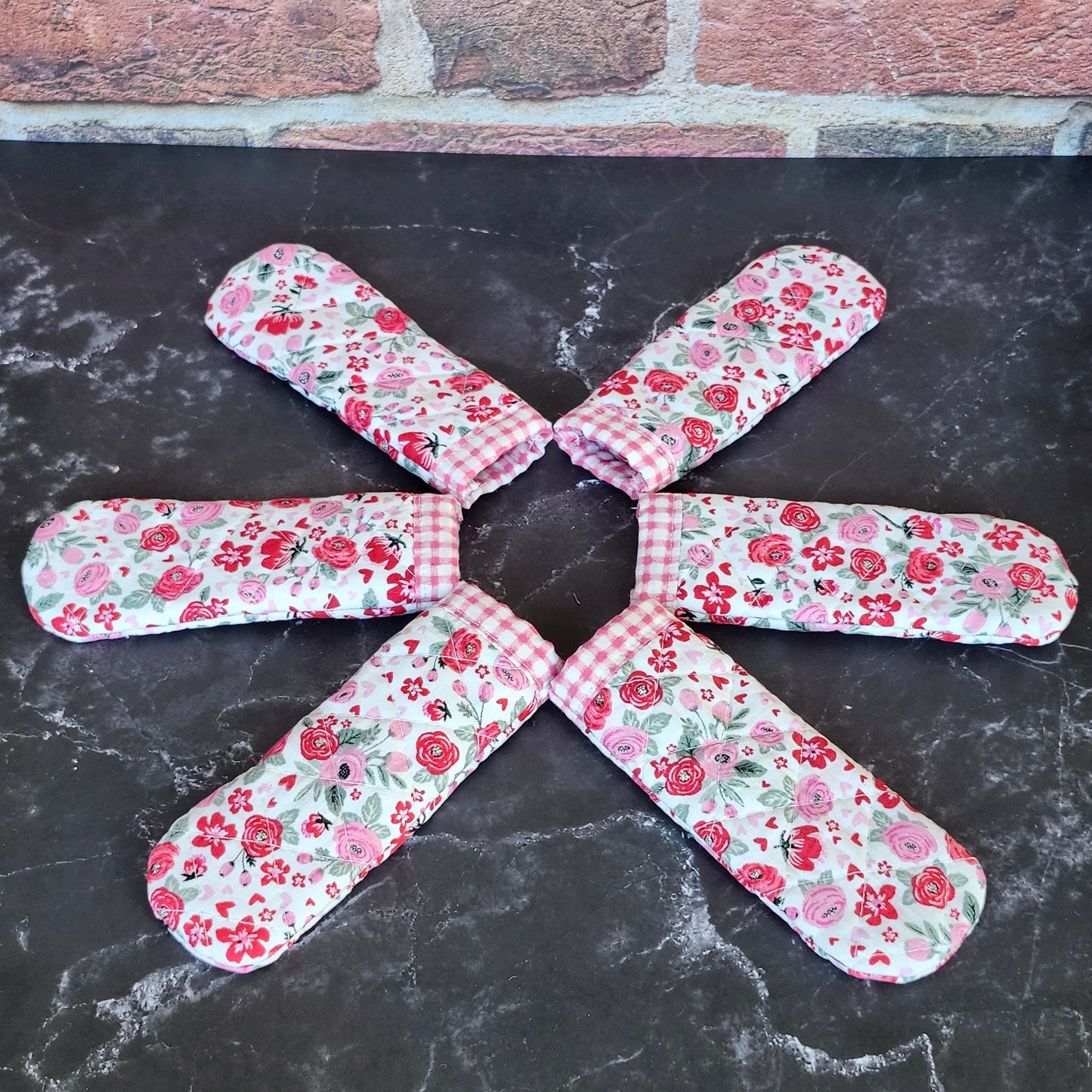 Roses and Hearts Skillet Handle Cover