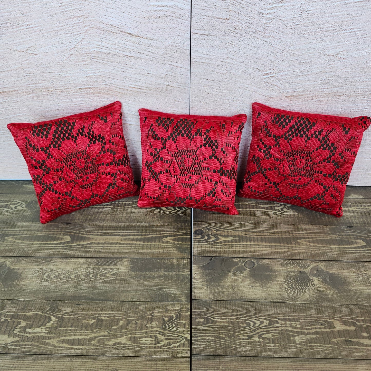 Red Rose Lace Small Pillow