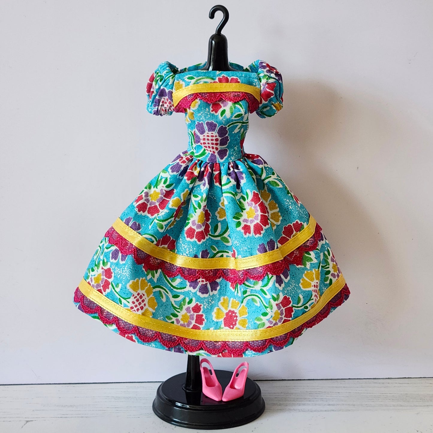 Fiesta Flowers Dress for 11 1/2" fashion dolls
