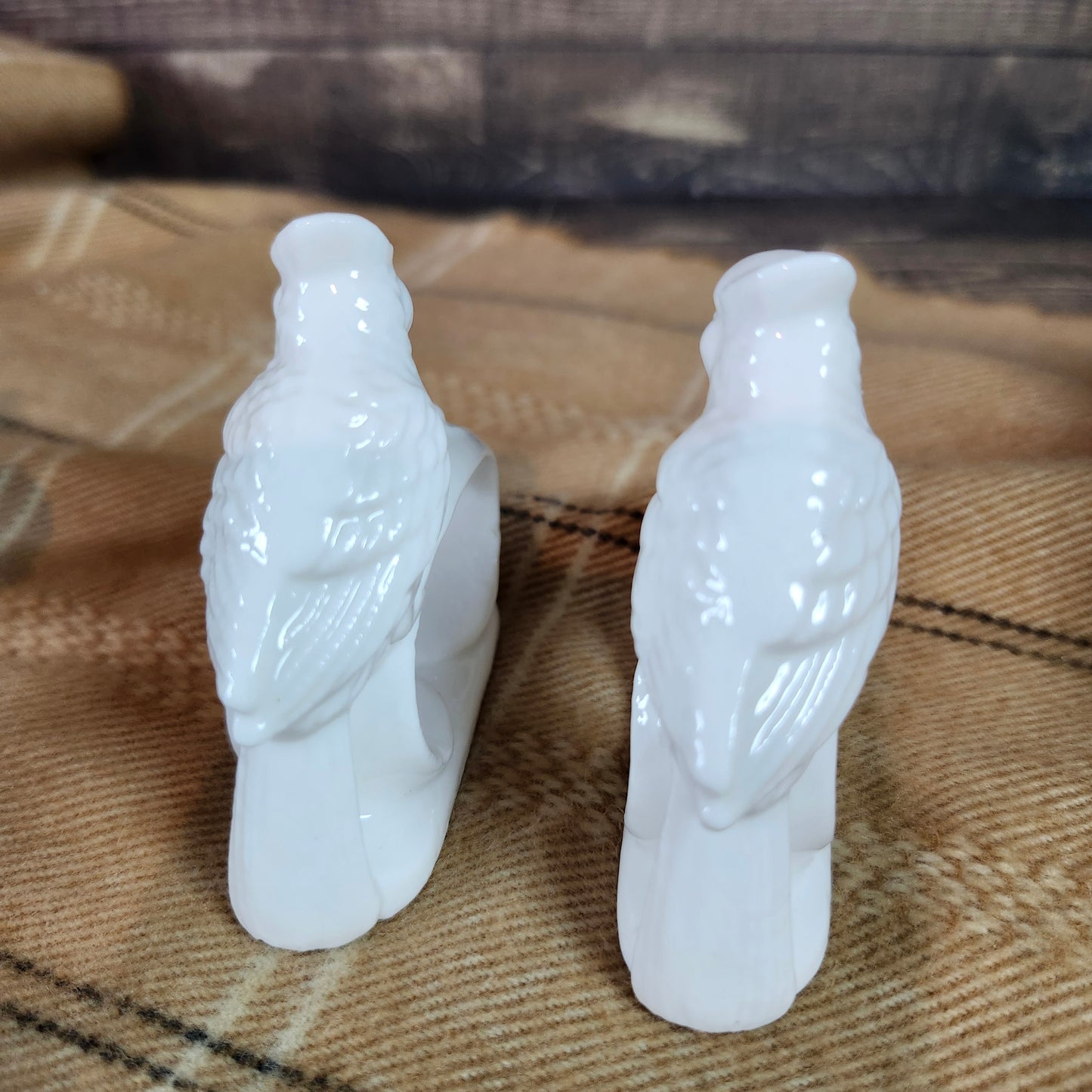 White Bird Napkin Rings, Vintage Bone China, set of 4