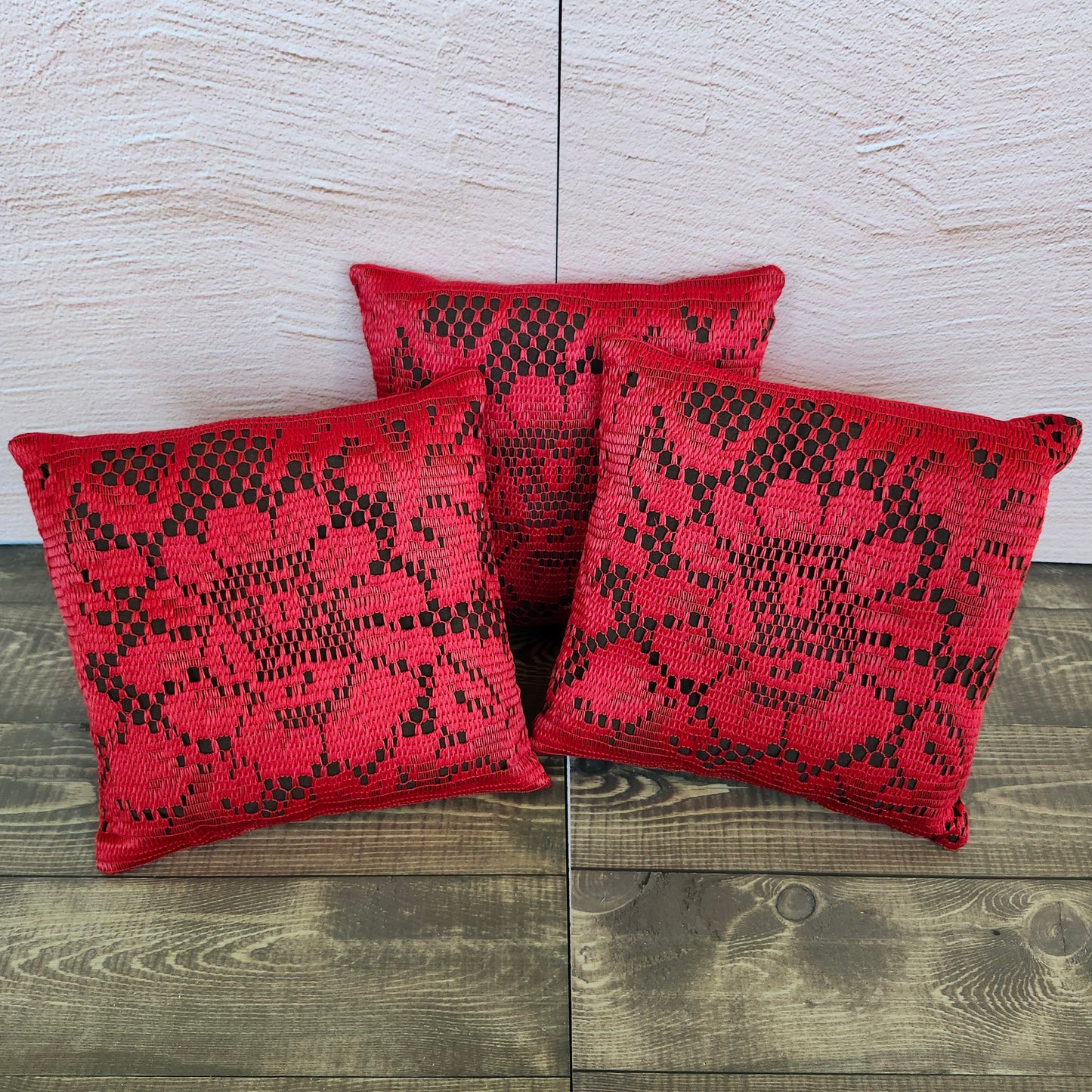 Red Rose Lace Small Pillow