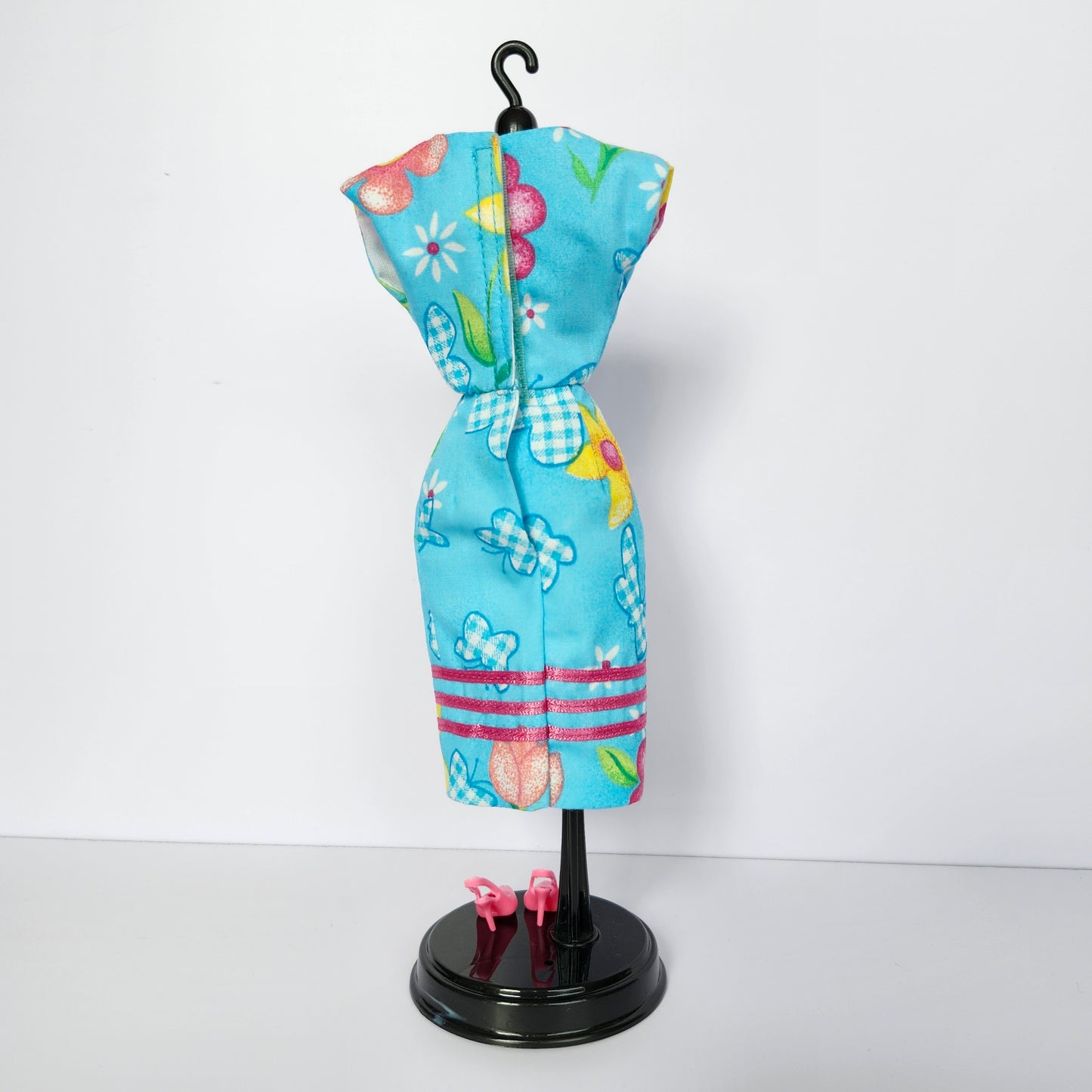 Butterflies and Flowers Blue Dress for 11 1/2" fashion dolls